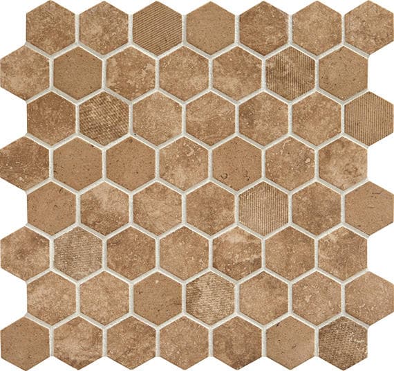 Vintage Hex Legacy Sepia Hexagon 1.5X1.5 Matte