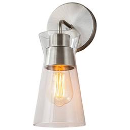 1-Light Brushed Nickel Wall Sconce with Clear Glass - w6jphlxgl4psomsh1fur@2x.jpg