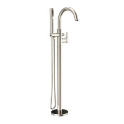 Contemporary Tub Faucet Trim With Handshower, ADA, Floor Mount, Brushed Nickel - w9pfp2ipkikdknjmvduc@2x.jpg