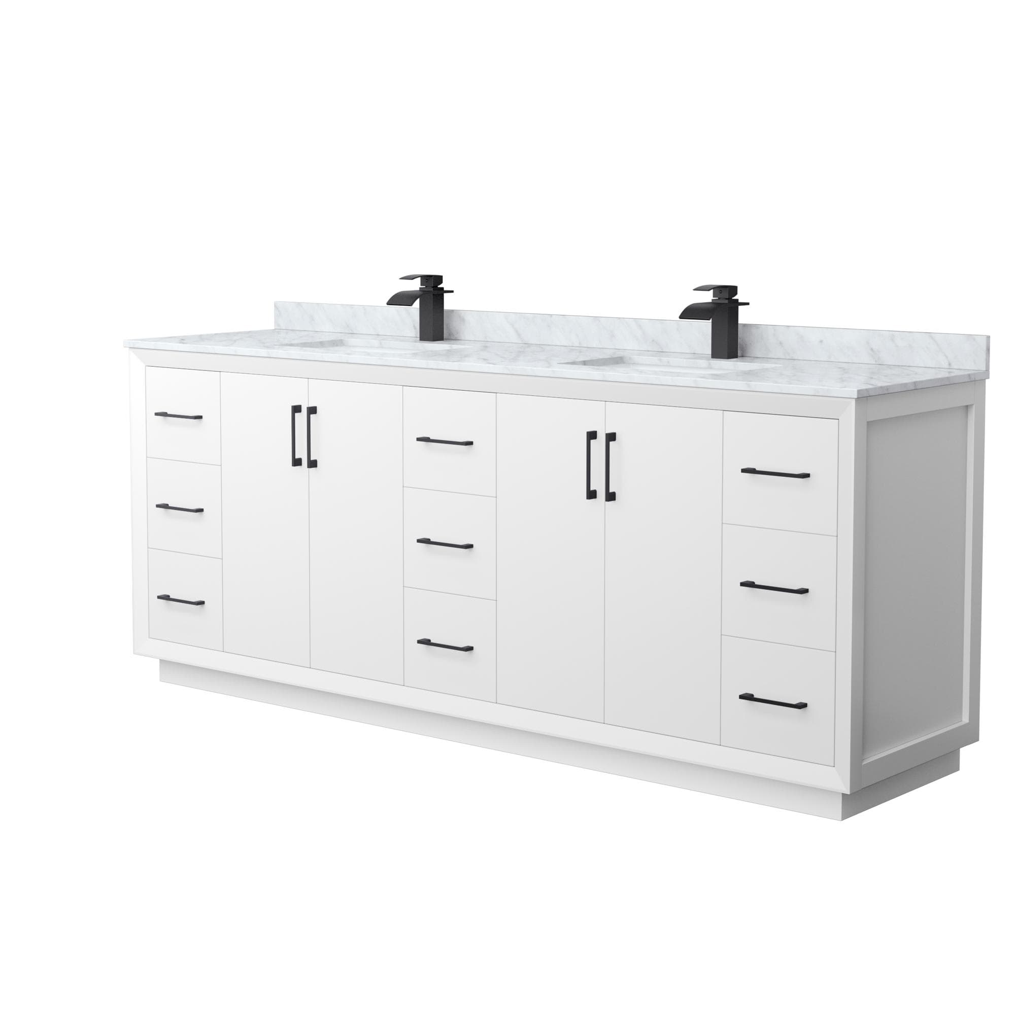 Strada Double Bathroom Vanity - 84W x 35H x 22D