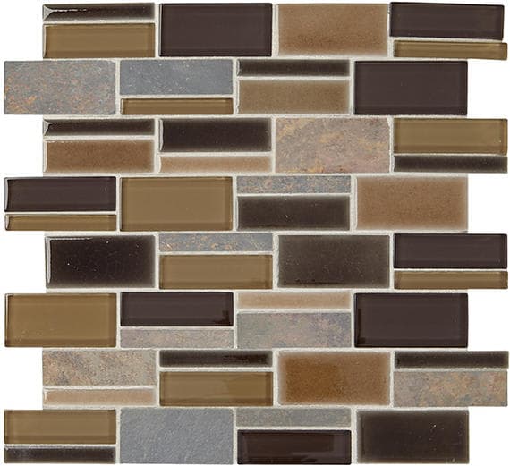 Midpark Mosaics Bark Rectangle 3X3 Matte