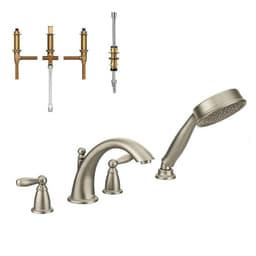 MOEN Brantford 2-Handle Deck-Mount Roman Tub Faucet with Handshower in Brushed Nickel (Valve Included) T924BN-9792 - wc0gvmevdvfjrrxjgp9p@2x.jpg