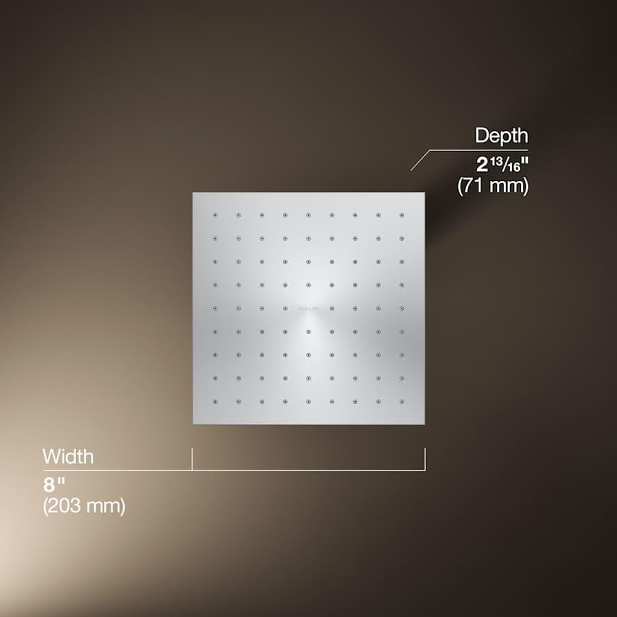 Contemporary Square 8" Single Function 2.5 GPM Rainhead with MasterClean Sprayface and Katalyst Air-Induction Technology - wdg2am0cuncqgc3wfhw6@2x.jpg
