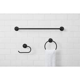 Constructor 3-Piece Bath Hardware Set with 24 in. Towel Bar, Towel Ring, and TP Holder in Matte Black - wdpapxrezvykrf7opiks@2x.jpg