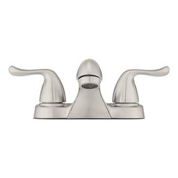 Glacier Bay Constructor 4 in. Centerset 2-Handle Low-Arc Bathroom Faucet in Brushed Nickel - wggruaeac2y7eni3xbmn@2x.jpg