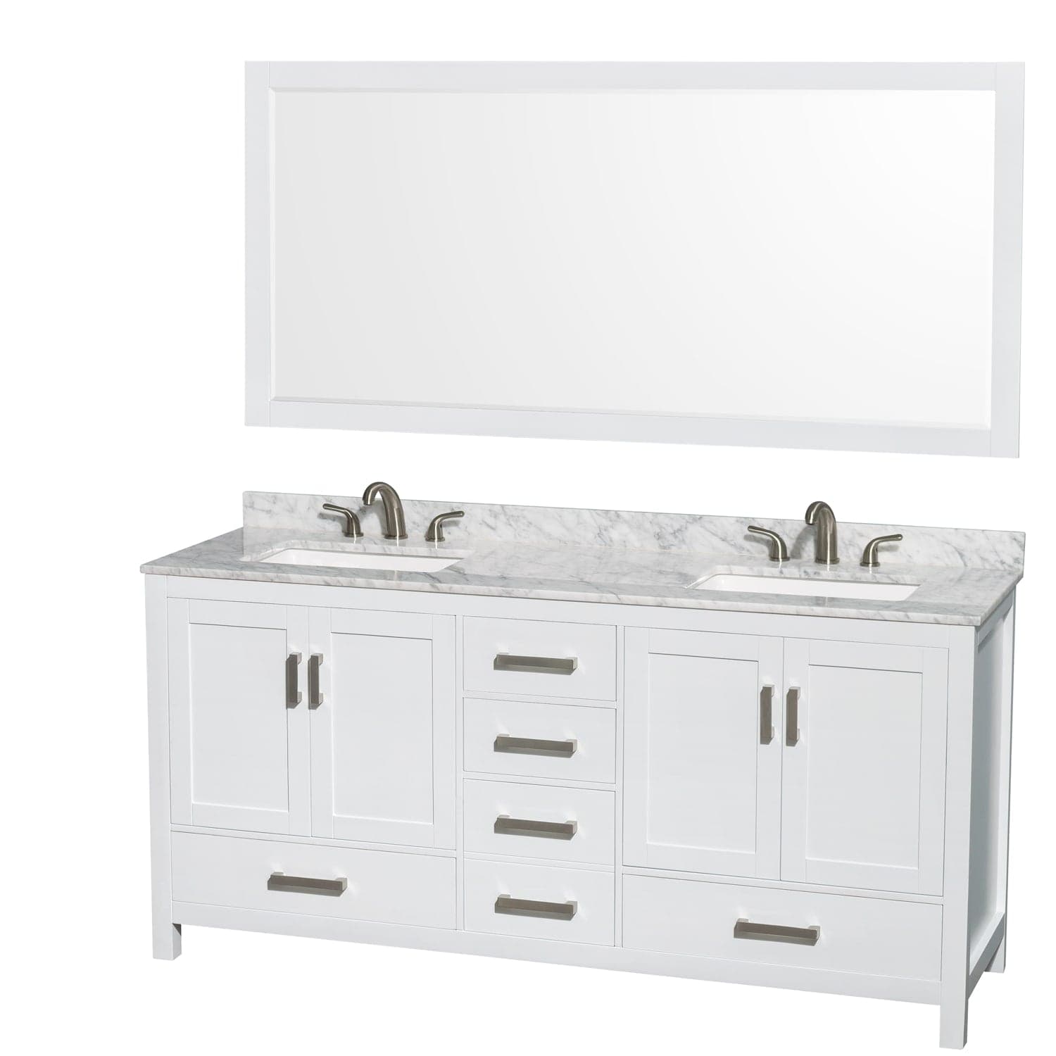 Sheffield Double Bathroom Vanity - 72W x 35H x 22D