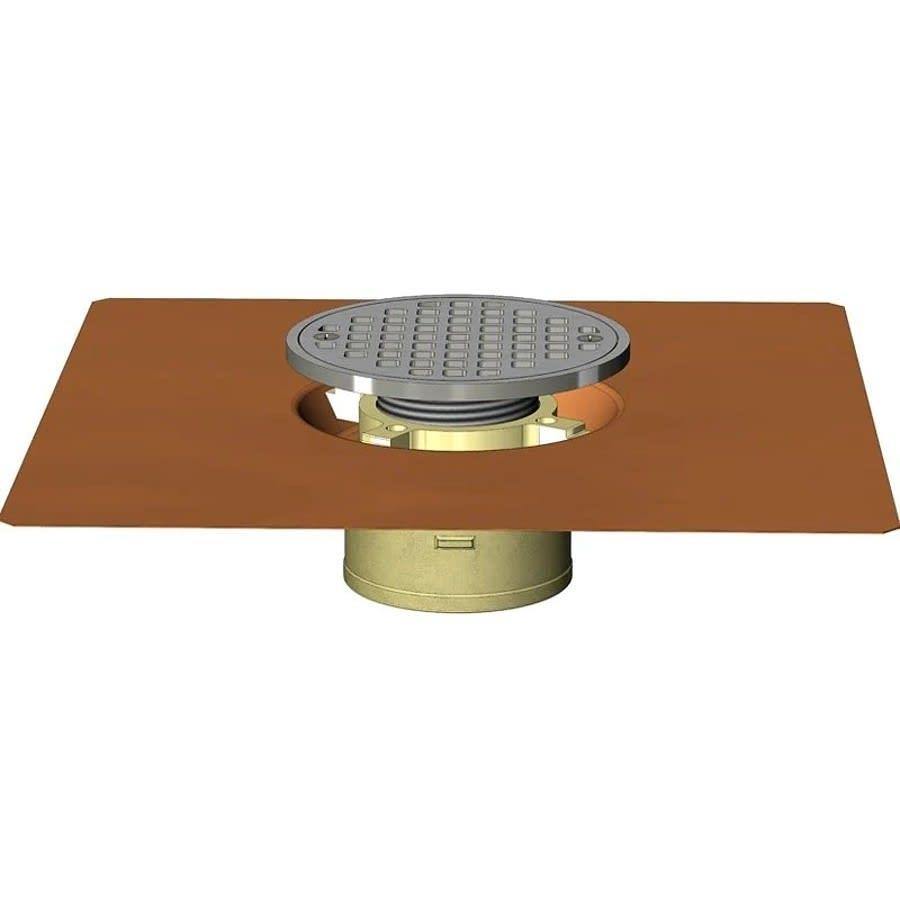 Floor Drain, 2 in Outlet, No Hub, 5 in Round Nickel Bronze Top - wh7v9ekb1mmhjzbvyoub@2x.jpg
