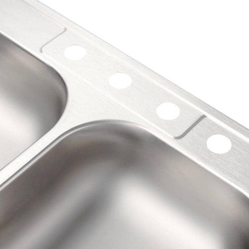 Glacier Bay Drop-In Stainless Steel 33 in. 4-Hole Double Bowl Kitchen Sink - wid9l9pvge17pbfascl0_x500.jpg