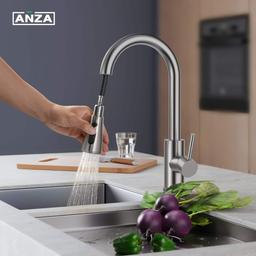 Single-Handle Pull Down Sprayer Kitchen Faucet with Deck Plate in Brushed Nickel - wl7jeigz0dzgdpxu9pjv@2x.jpg