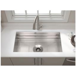 Prolific 29" Undermount Stainless Steel Single Basin Kitchen Sink with SilentShield Technology, Bamboo Cutting Board, 2 Multipurpose Racks, Colander, and Washbin - wmrarkszp5ud1x1vtivc@2x.jpg