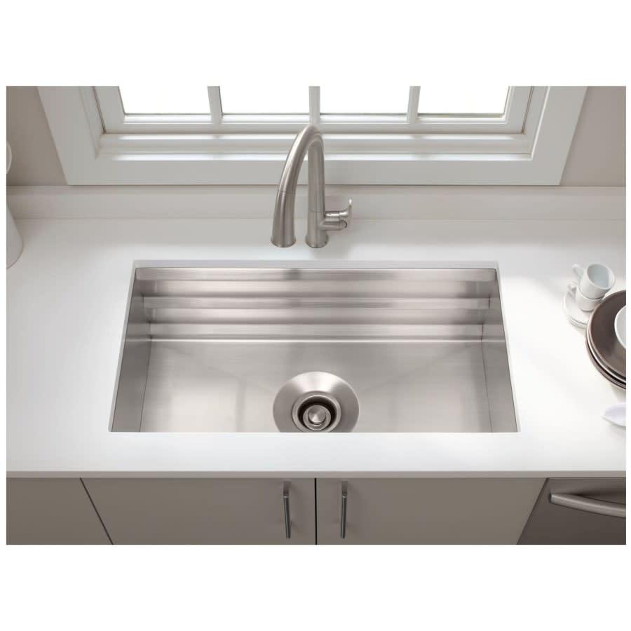Prolific 29" Undermount Stainless Steel Single Basin Kitchen Sink with SilentShield Technology, Bamboo Cutting Board, 2 Multipurpose Racks, Colander, and Washbin - wmrarkszp5ud1x1vtivc@2x.jpg