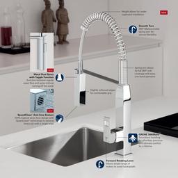 Eurocube Pre-Rinse Kitchen Faucet with 2-Function Toggle Sprayer - wnhjnwwqfjehxx8ccweu_x500.jpg