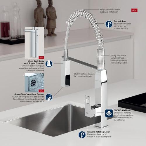 Eurocube Pre-Rinse Kitchen Faucet with 2-Function Toggle Sprayer - wnhjnwwqfjehxx8ccweu_x500.jpg