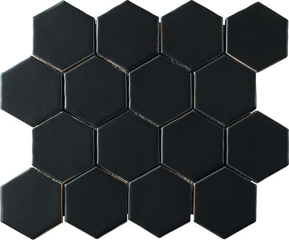 Artistic Reflections Onyx Hexagon 3X3 Glossy