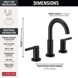 Delta Nicoli J-Spout 8 in. Widespread 2-Handle Bathroom Faucet in Matte Black 35749LF-BL - wo9bnvm3y4wozvrtjc80@2x.jpg