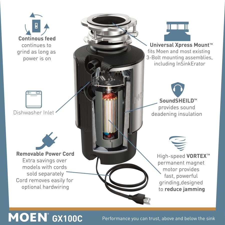 GX 1 HP Continuous Garbage Disposal with SoundSHIELD Technology, Vortex Motor and Power cord included. - woatdzmeqri17ht8f0mo@2x.jpg