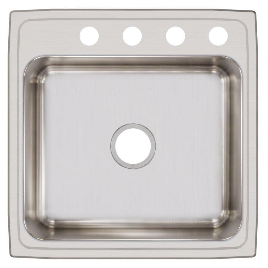 Lustertone™ Classic Single Bowl Kitchen Sink, Top Mount, 22 x 22 in, 7-1/2 in Bowl Depth, 4-Hole, 18 ga Lustrous Satin Steel, Stainless - wolyvw1b0ey7hhi4a4oz@2x.jpg