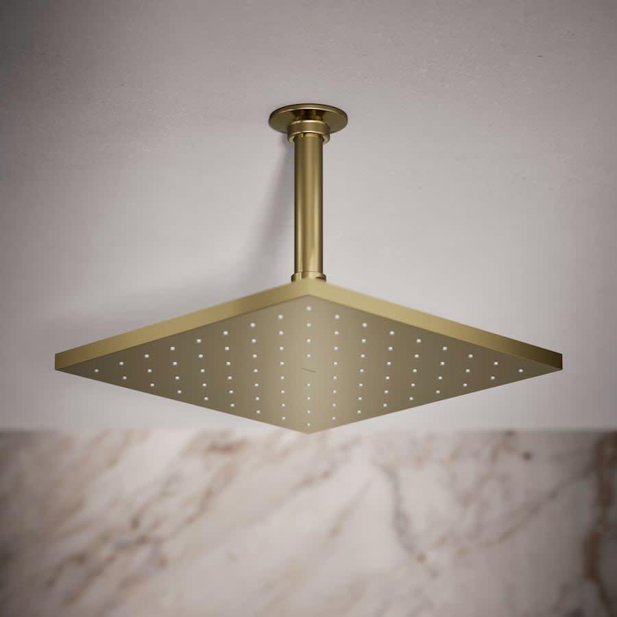 Radiant Contemporary Square 10" Single Function 2.5 GPM Rainhead with MasterClean Sprayface and Katalyst Air-Induction Technology - wozar13bpece7i3pzgu6@2x.jpg
