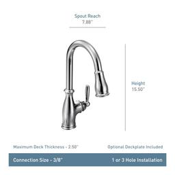 Brantford Single Handle Pulldown Spray Kitchen Faucet with Reflex Technology - wpfzcpkqhkw62ay2yrmj@2x.jpg