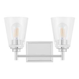 Wakefield 15 in. 2-Light Chrome Modern Vanity with Clear Glass Shades - wppj7mtgtxkaldhugums@2x.jpg