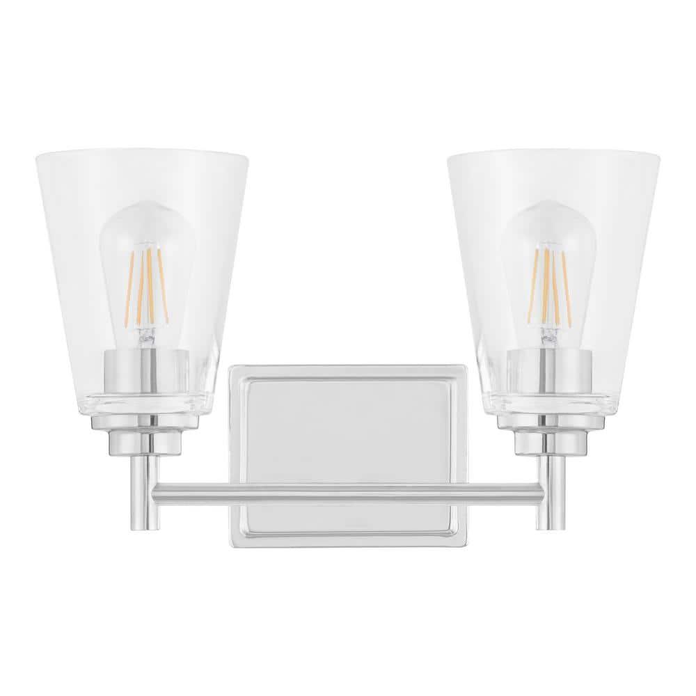 Wakefield 15 in. 2-Light Chrome Modern Vanity with Clear Glass Shades - wppj7mtgtxkaldhugums@2x.jpg