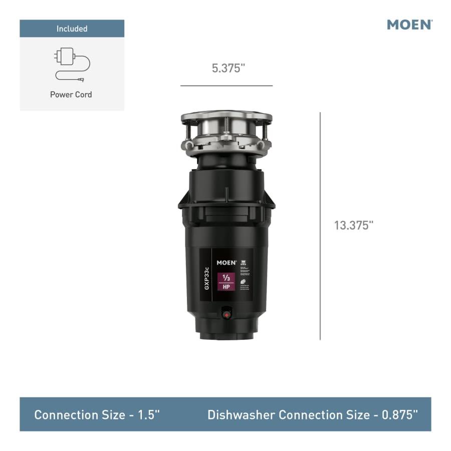 GX Pro 1/3 HP Continuous Garbage Disposal with a Vortex Motor and Power cord included. - wqjjojm9truelukgt8bh@2x.jpg