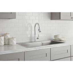 Glacier Bay McKenna Single-Handle Pull Down Sprayer Kitchen Faucet in Stainless Steel with TurboSpray and FastMount - wqkjetuad8956h53jn3m@2x.jpg