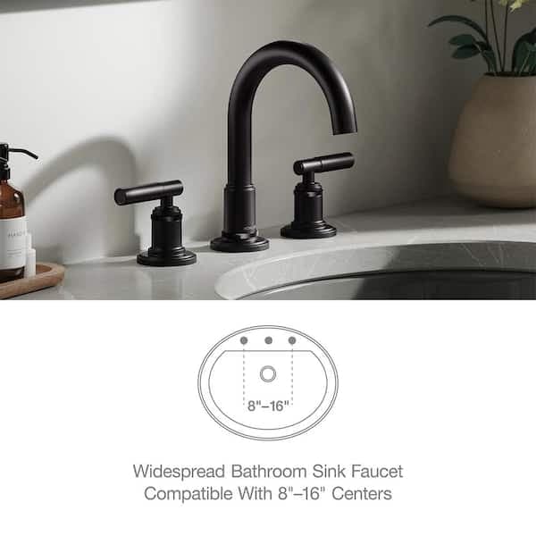 KOHLER Torrington 8 in. Widespread Double Handle Bathroom Faucet in Matte Black R34478-4D-BL - wqvuqydi2c5ghyr6odjp@2x.jpg