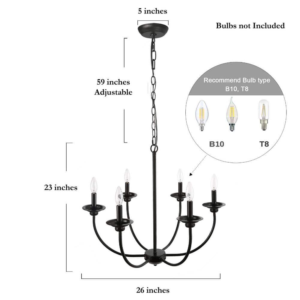 Black Farmhouse Candle Chandelier Light Luraca 6-Light Modern Traditional Chandelier Kitchen Island Pendant Lighting - wrmuptmqxwbugt2d0lhf@2x.jpg