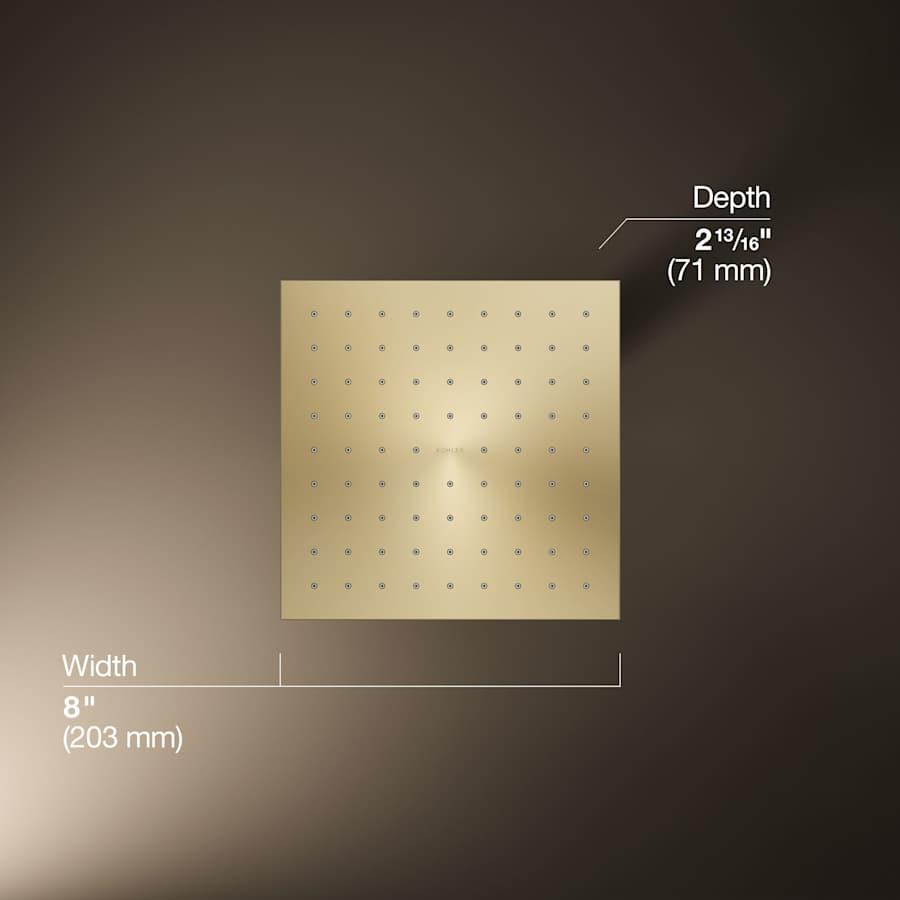 Contemporary Square 8" Single Function 2.5 GPM Rainhead with MasterClean Sprayface and Katalyst Air-Induction Technology - wsy1hznzfy9xqldfnpgj@2x.jpg