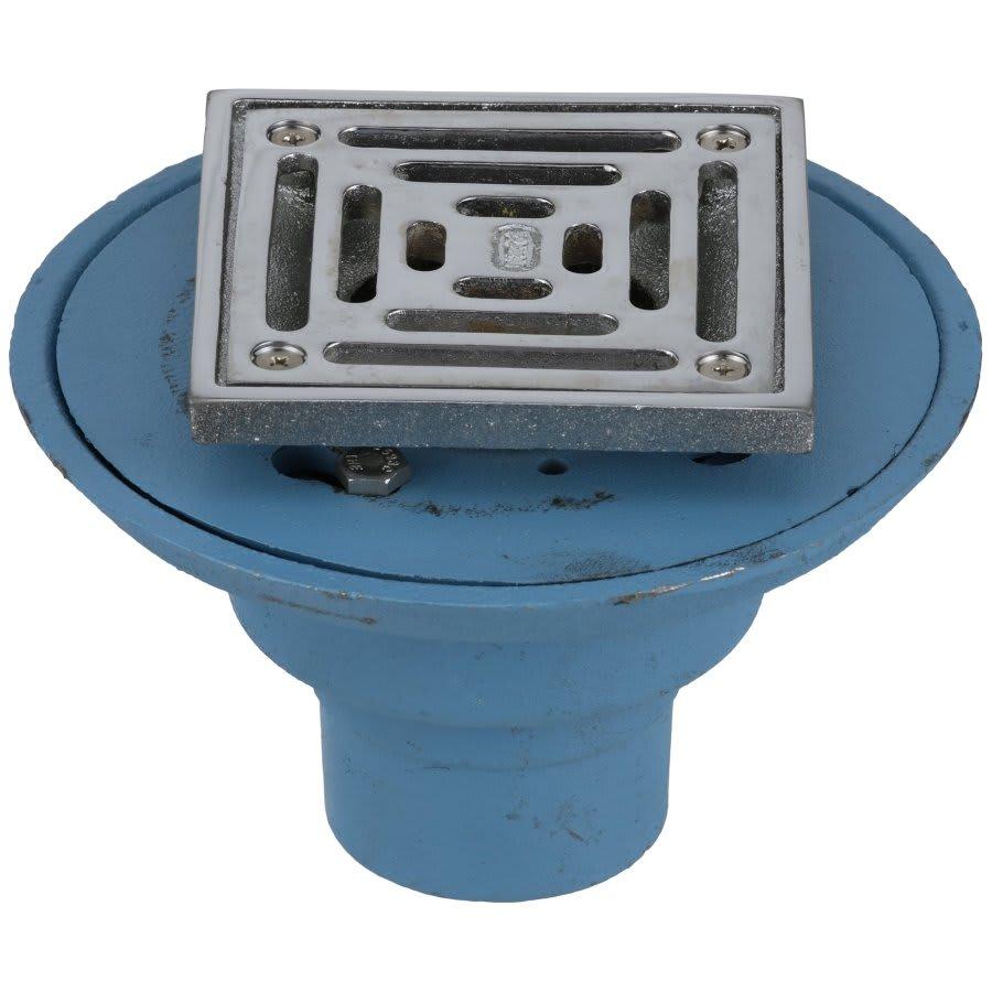 FD2254 Floor Drain, 2 in Outlet, No Hub, 4-3/16 in Square Brass Top - wt15daoschph69m1zmde@2x.jpg