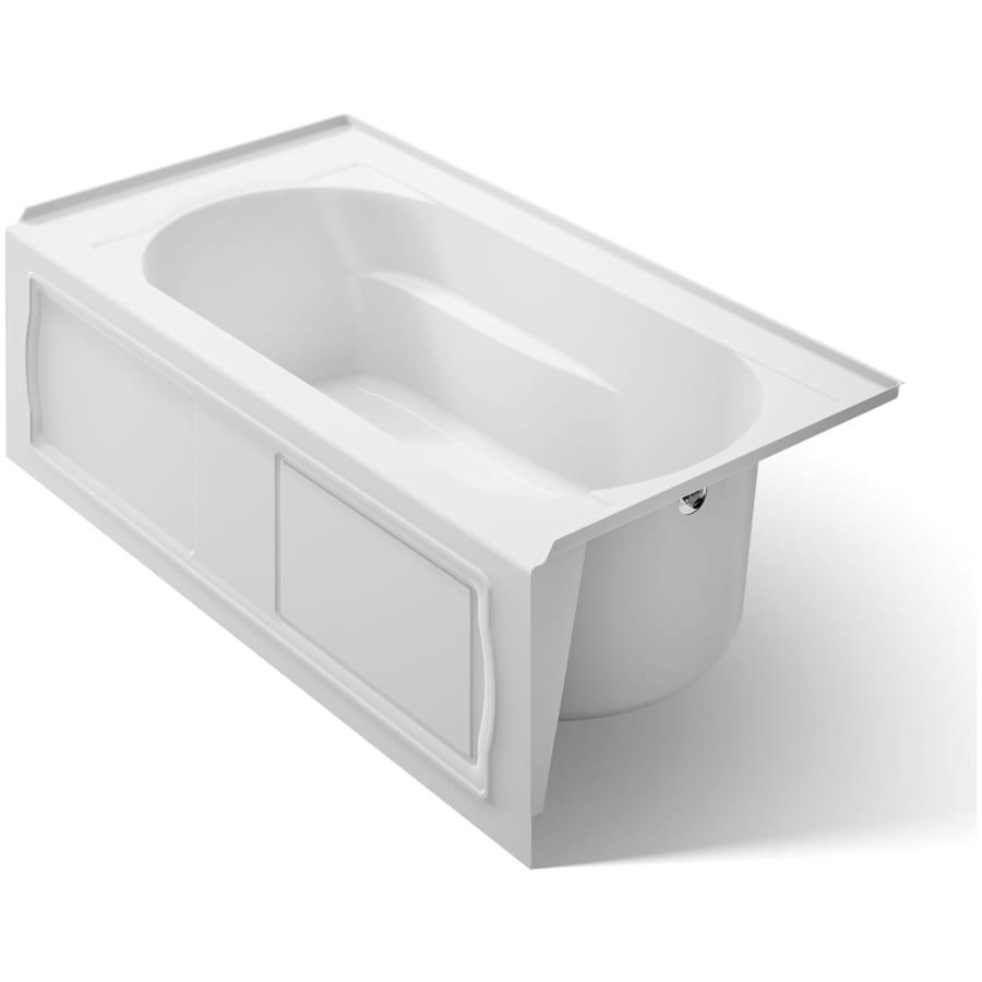 Devonshire Collection 60" Three Wall Alcove Soaking Bath Tub with Right Hand Drain