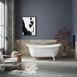 Artifacts 67" Free Standing Cast Iron Soaking Tub with Center Drain and Overflow - Claw Feet Sold Separately - wweth21kelujekpyyhln@2x.jpg