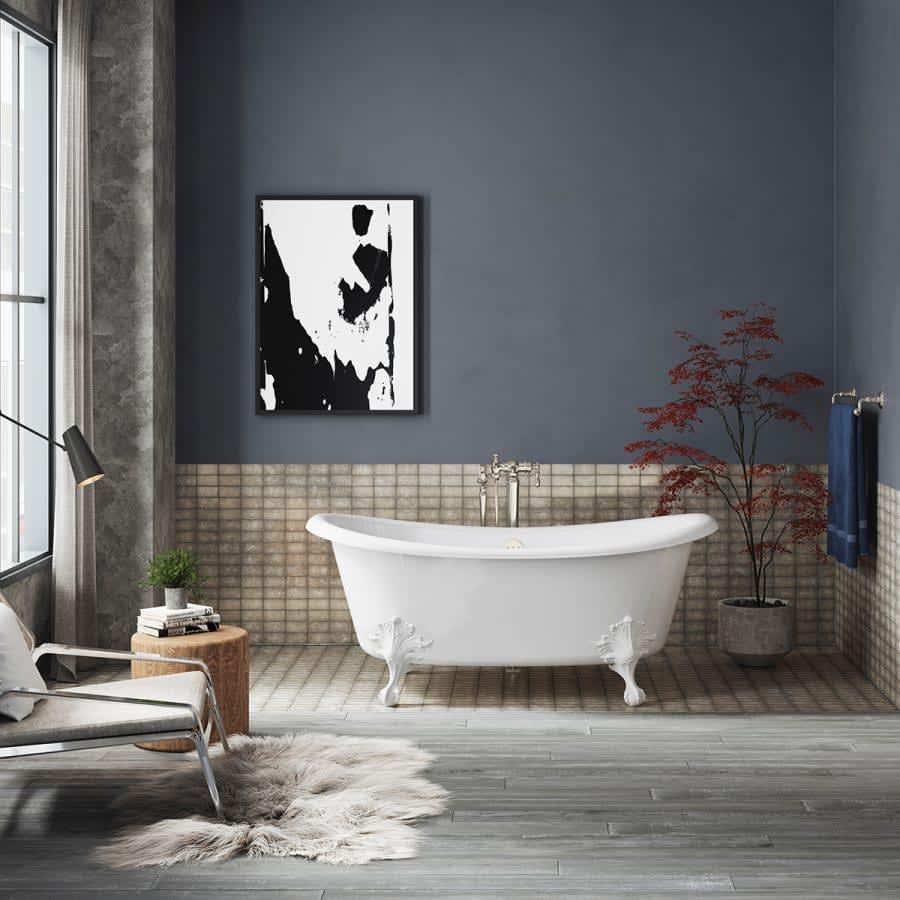 Artifacts 67" Free Standing Cast Iron Soaking Tub with Center Drain and Overflow - Claw Feet Sold Separately - wweth21kelujekpyyhln@2x.jpg