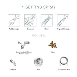 MOEN Meena Single Handle 4-Spray 4 in. Tub and Shower Faucet 1.75 GPM in. Matte Black (Valve Included) 82618BL - wwheteyw59prg5voo83e@2x.jpg