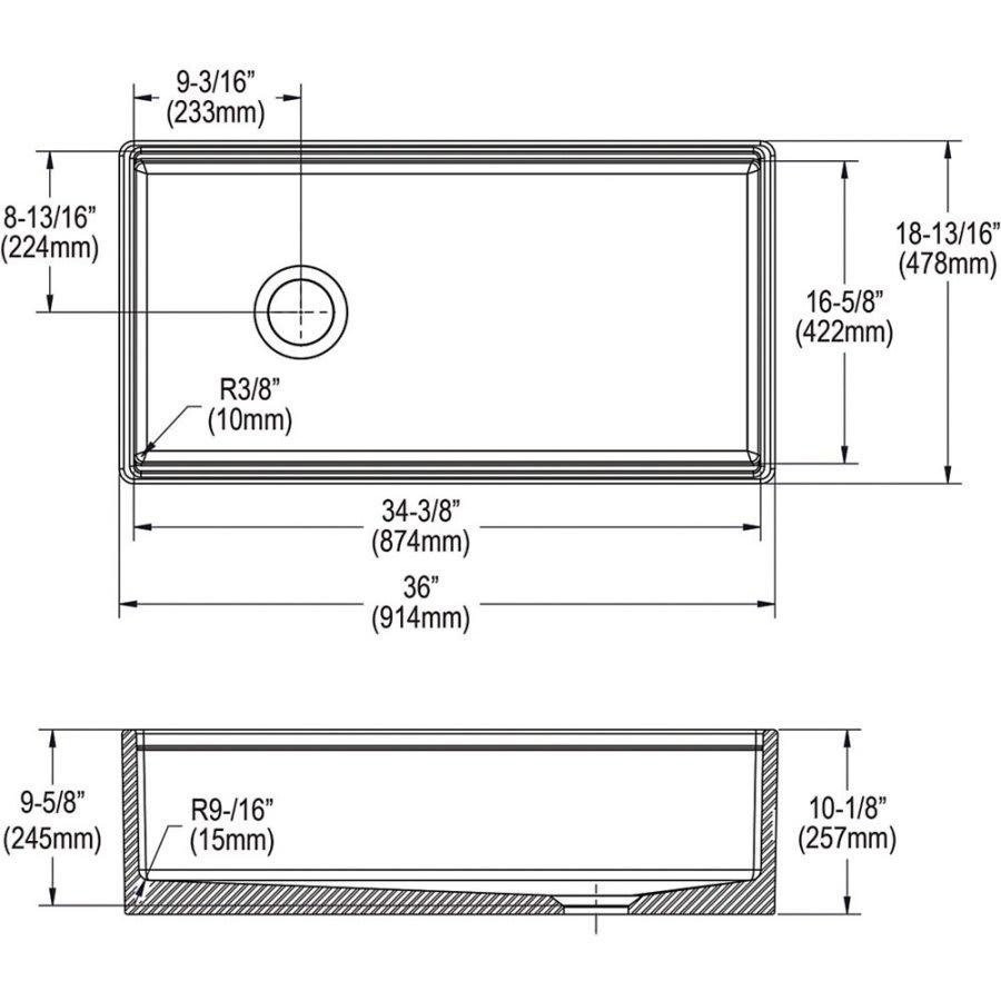 Single Bowl Kitchen Sink, Apron Mount, 36 x 18-13/16 in, 9-5/8 in Bowl Depth, Fireclay, White - wwmatuxxzqums3zhtey8@2x.jpg