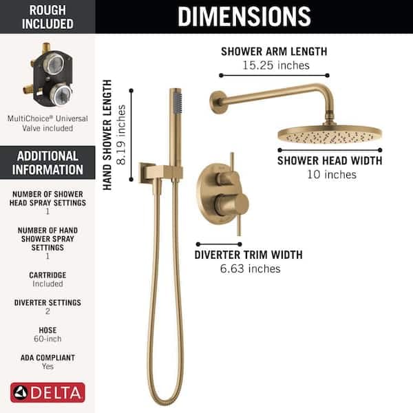 Delta Modern Gold 1-Spray Raincan Wall Mount Fixed and Handheld Shower Head 1.75 GPM in Champagne Bronze 342702-CZ - wwxbcccjx3fqb5k0fwah@2x.jpg