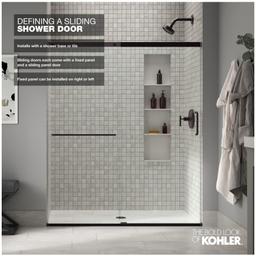 Elate 56-3/4" High x 59-5/8" Wide Sliding Semi Frameless Tub Door with Clear Glass - wwy9icuavfgcsgat8as7@2x.jpg