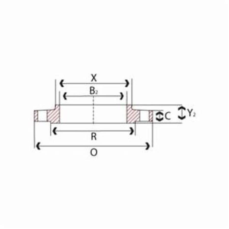 Raised Face Flange, 2 in, Slip On, 150 lb, 6 in OD, 3/4 in Bolt Hole Size, 304/304L Stainless Steel - x056mahsincfmhnzpsog@2x.jpg