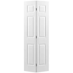 36 in. x 80 in. 6 Panel Textured Primed Hollow Core Composite Bi-fold Interior Door - x0sbyn712cxrnnqo16rj@2x.jpg