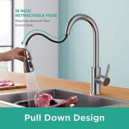 Single-Handle Pull Down Sprayer Kitchen Faucet with Deck Plate in Brushed Nickel - x1q1d9a1iton4jqcbr8c@2x.jpg