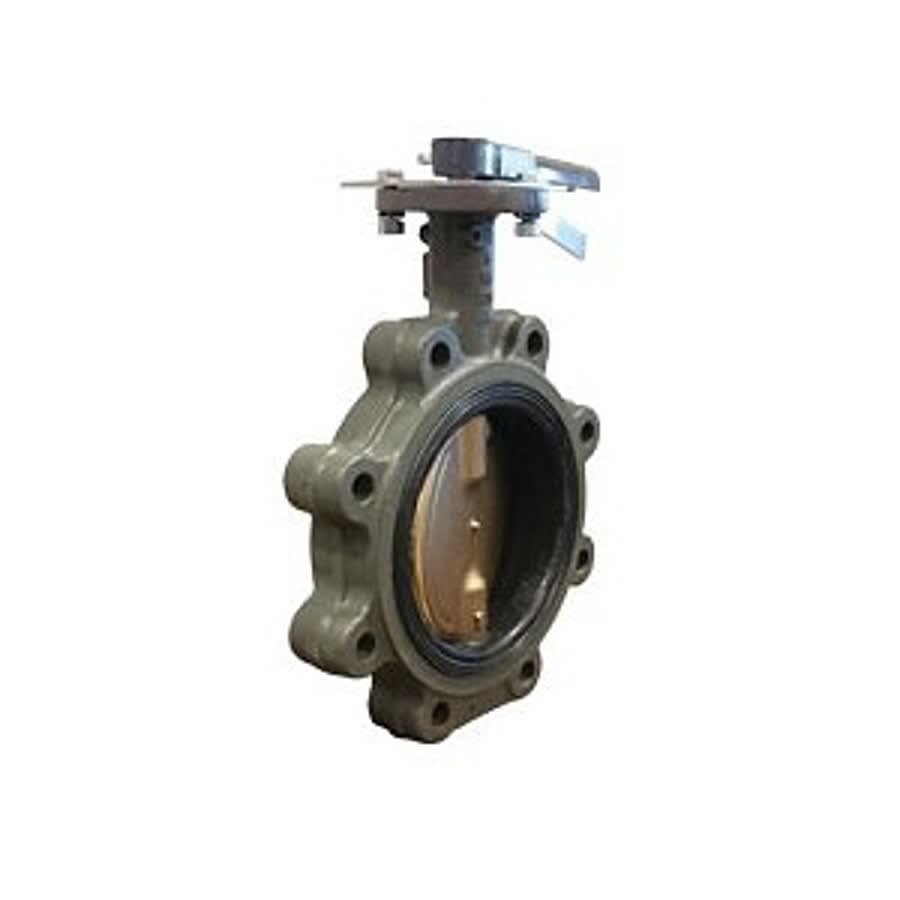 Lug Style Butterfly Valve, Lever Handle, 4 in, Flange, Cast Iron