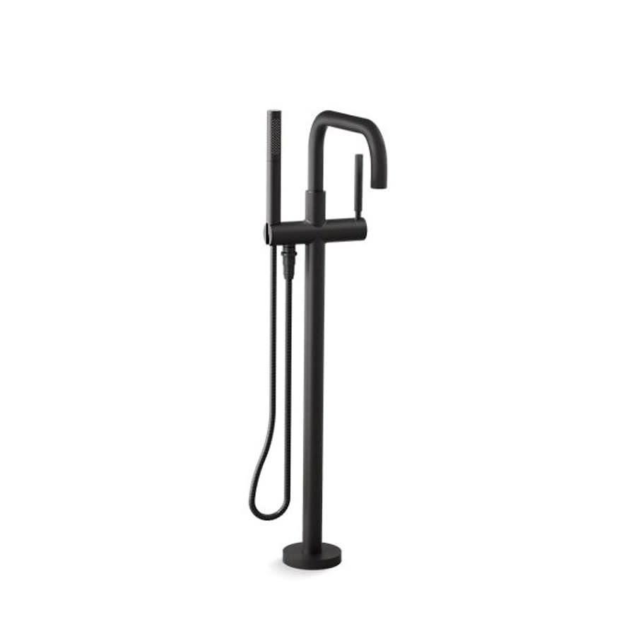 Purist® Tub Faucet Trim With Handshower, ADA, Floor Mount, Matte Black - x3757coy0knyrccsaj0k@2x.jpg