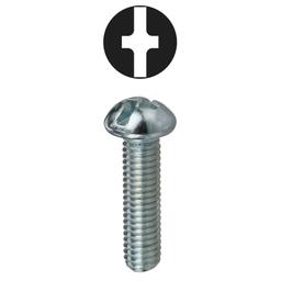 Machine Screw, 1/4-20, 4 in OAL, Steel, Round Head, Zinc Plated, Phillips®/Slotted Drive - xbqnpadfmujobtqqhvmd@2x.jpg