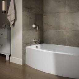 Expanse Bath Tub 60" x 30" - 36" Acrylic Soaking for Three Wall Alcove Installations with Integral Curved Apron and Left Drain - xbqns65dq3yhouzafbsr@2x.jpg
