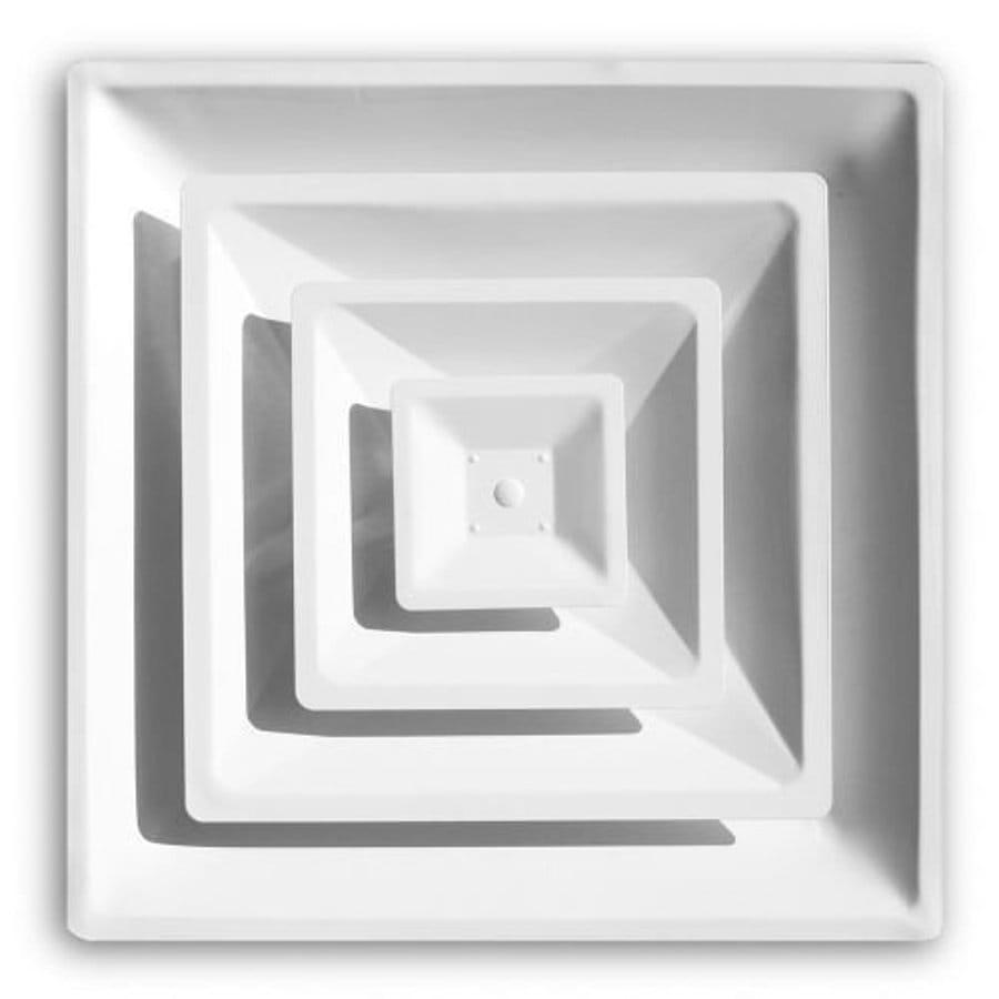 Step Down Cone Diffuser, 4-Way, Steel, White