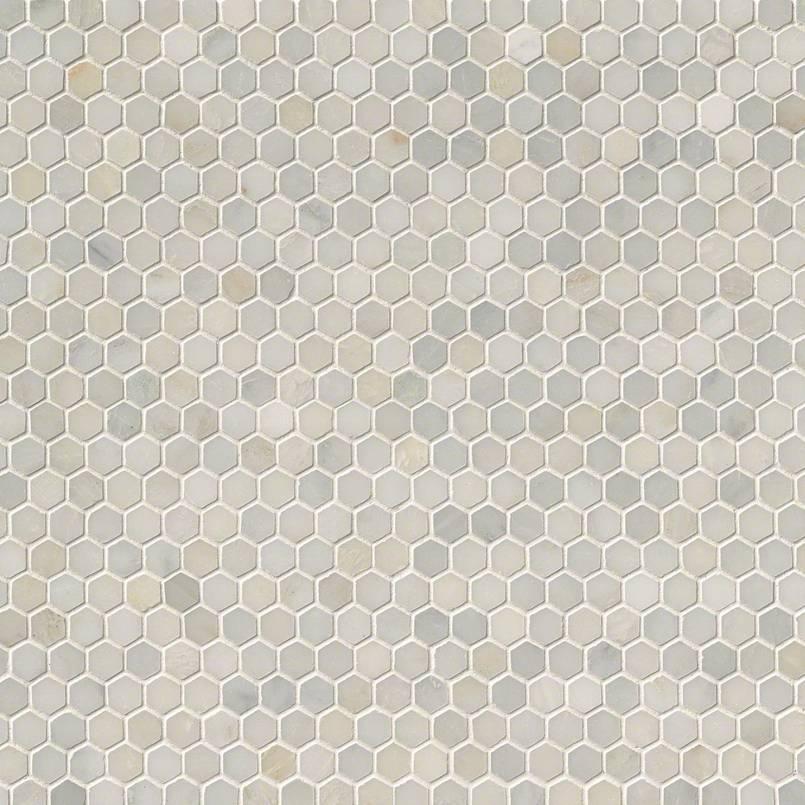 Greecian White 1" Hexagon Mosaic Tile - xkkoawljp8uh30lxebka@2x.jpg