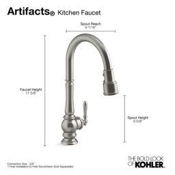 Artifacts Touchless 1.5 GPM Single Hole Pull Down Kitchen Faucet with Three-Function Spray Head - xnin0dvfoz0ajjlwfyay@2x.jpg