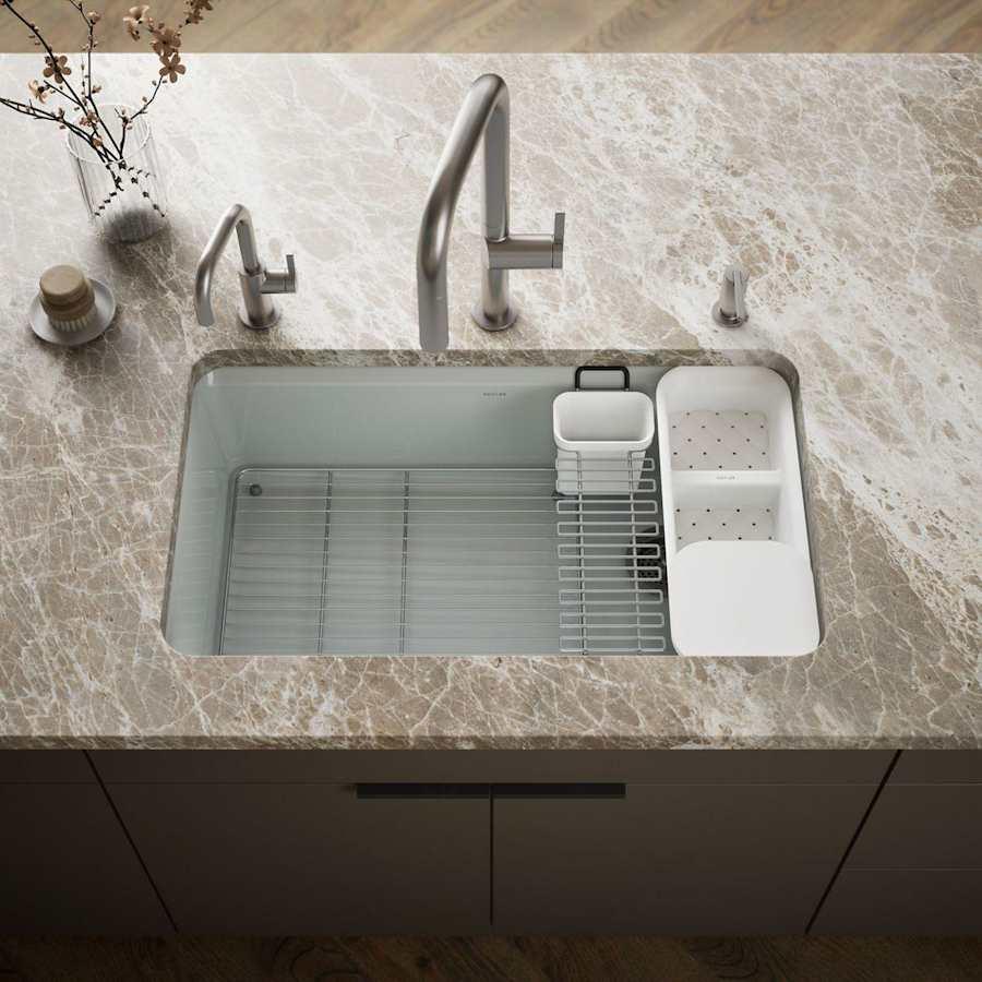 Riverby 33" Undermount Single Basin Enameled Cast Iron Workstation Kitchen Sink with Utility Rack, Sink Rack and Colander, and Intregral Cutting Board - xpxfonsylvwwwaftymnc@2x.jpg