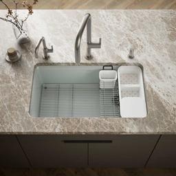 Riverby 33" Undermount Single Basin Enameled Cast Iron Workstation Kitchen Sink with Utility Rack, Sink Rack and Colander, and Intregral Cutting Board - xpxfonsylvwwwaftymnc@2x.jpg